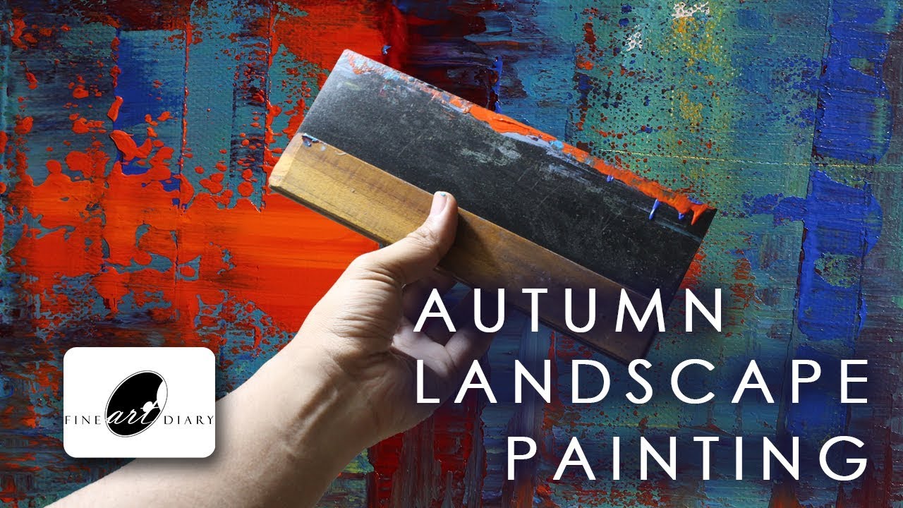 Abstract Painting Techniques Tutorials / Abstract Autumn Landscape 1 / Painting Tutorial