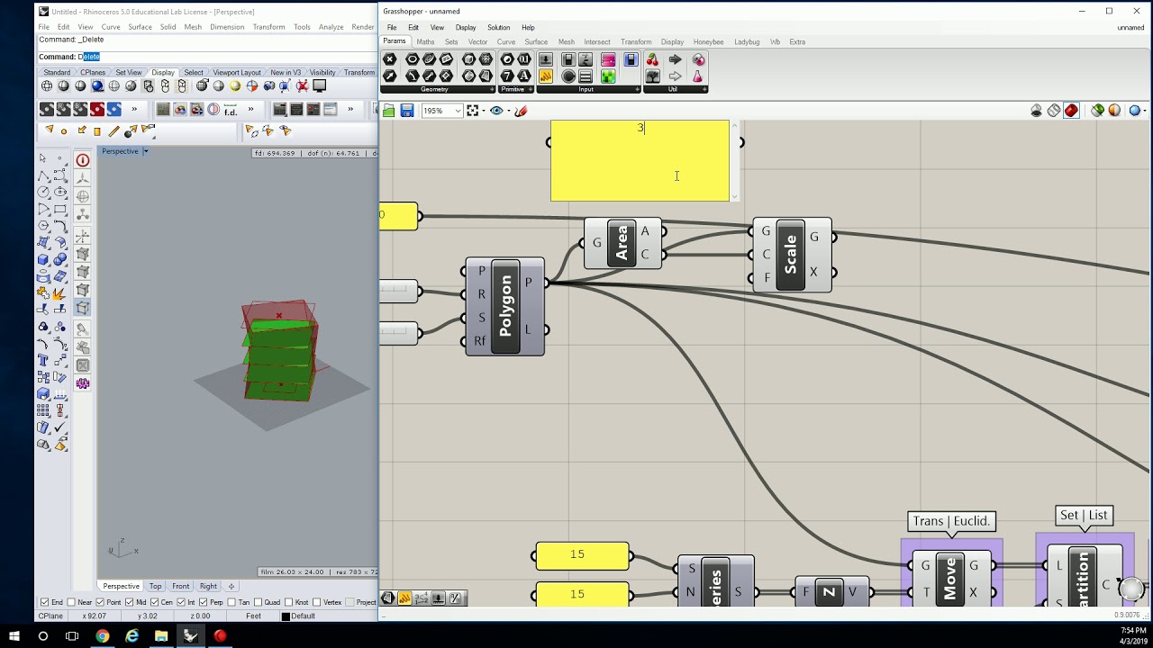 49 - Separating Floor Plates from Building Mass in Rhino Grasshopper
