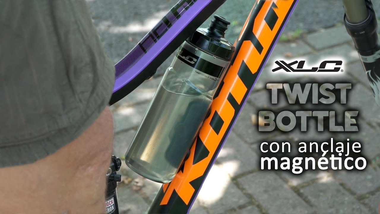 XLC Twist Bottle portabidón + bidón de anclaje magnético | UHD 4K