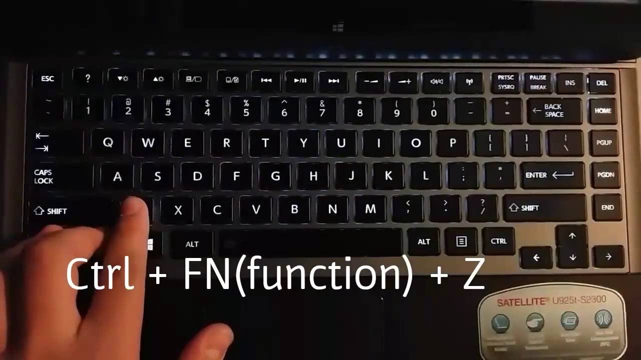How to light up the laptop's keyboard