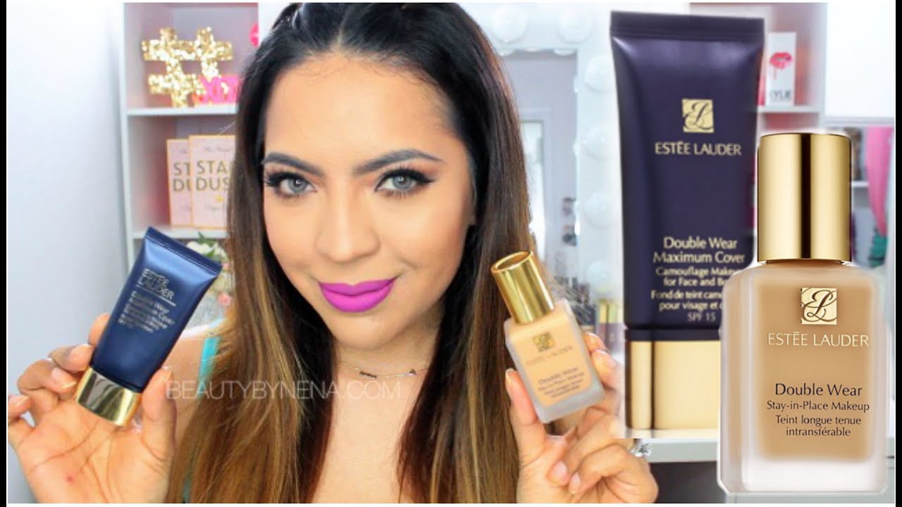 ESTEE LAUDER  DOUBLE WEAR vs MAXIMUM COVER|BASES DE MAQUILLAJE PIEL GRASA ♥BeautybyNena