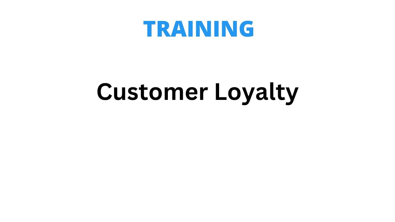 CRM 003 Customer Loyalty Management Training