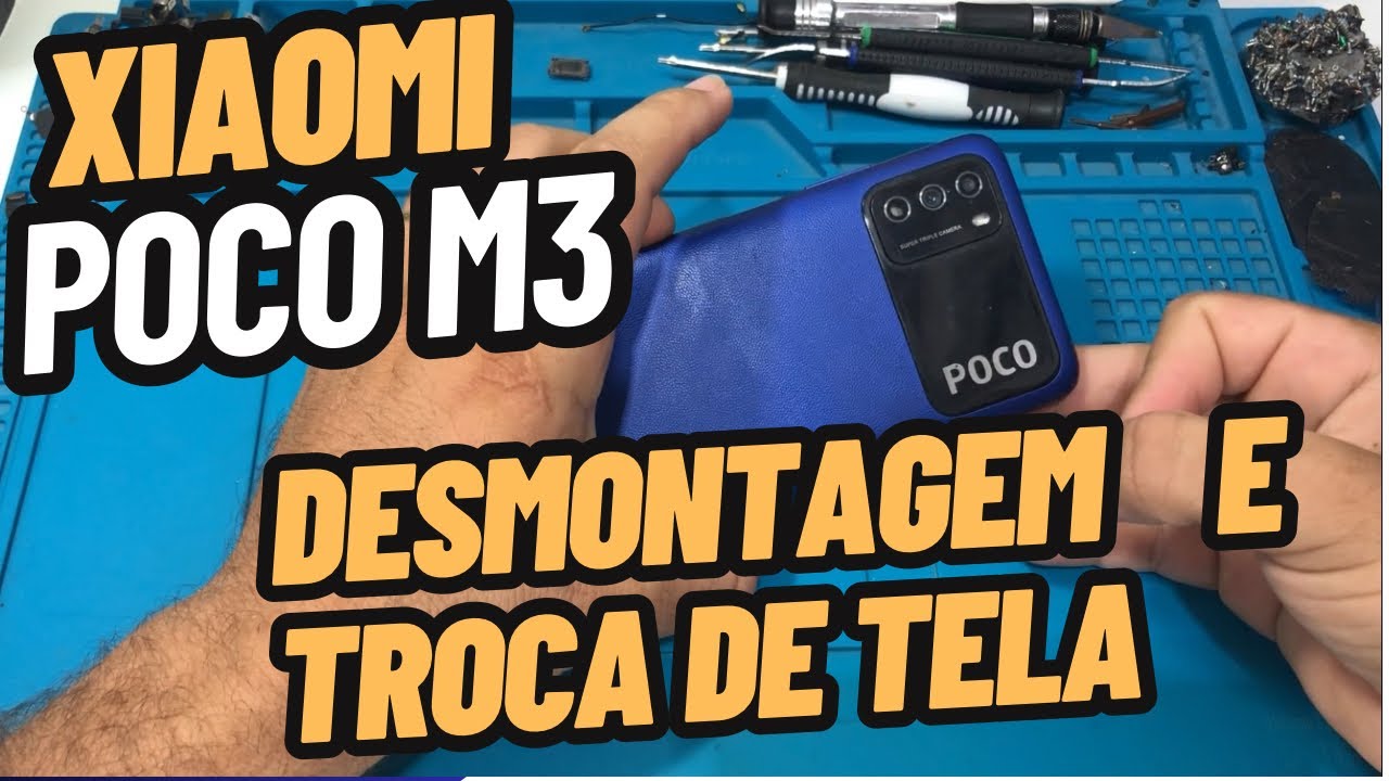 Xiaomi Poco M3 TROCA DE TELA e DESMONTAGEM COMPLETA