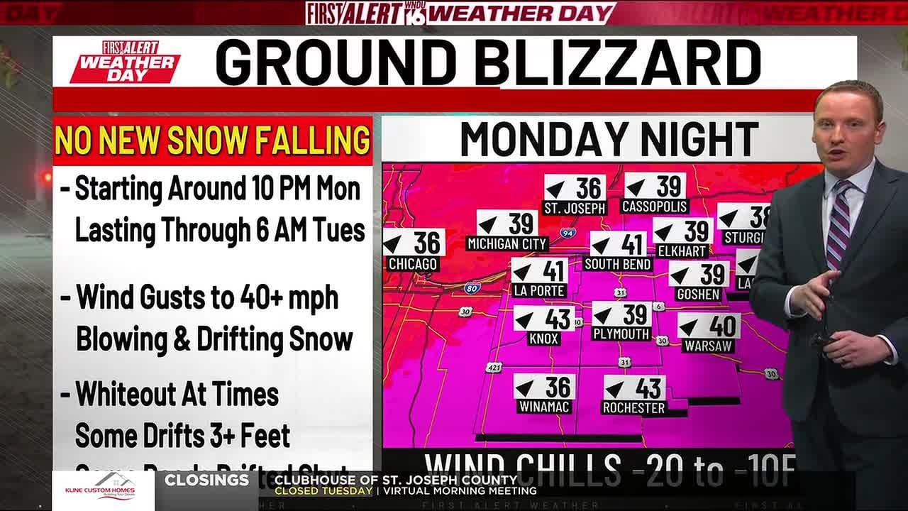 Ground Blizzard Expected Monday Night