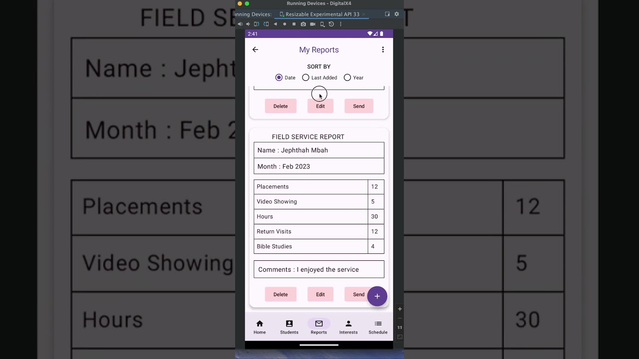 Field Service Report App