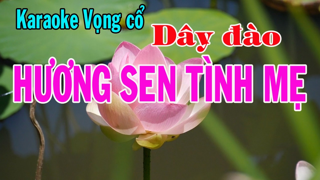 Karaoke vọng cổ HƯƠNG SEN TÌNH MẸ - DÂY ĐÀO