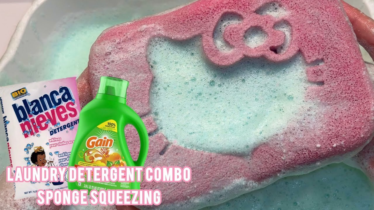 Laundry Detergent Combo - ASMR Sponge Squeezing 