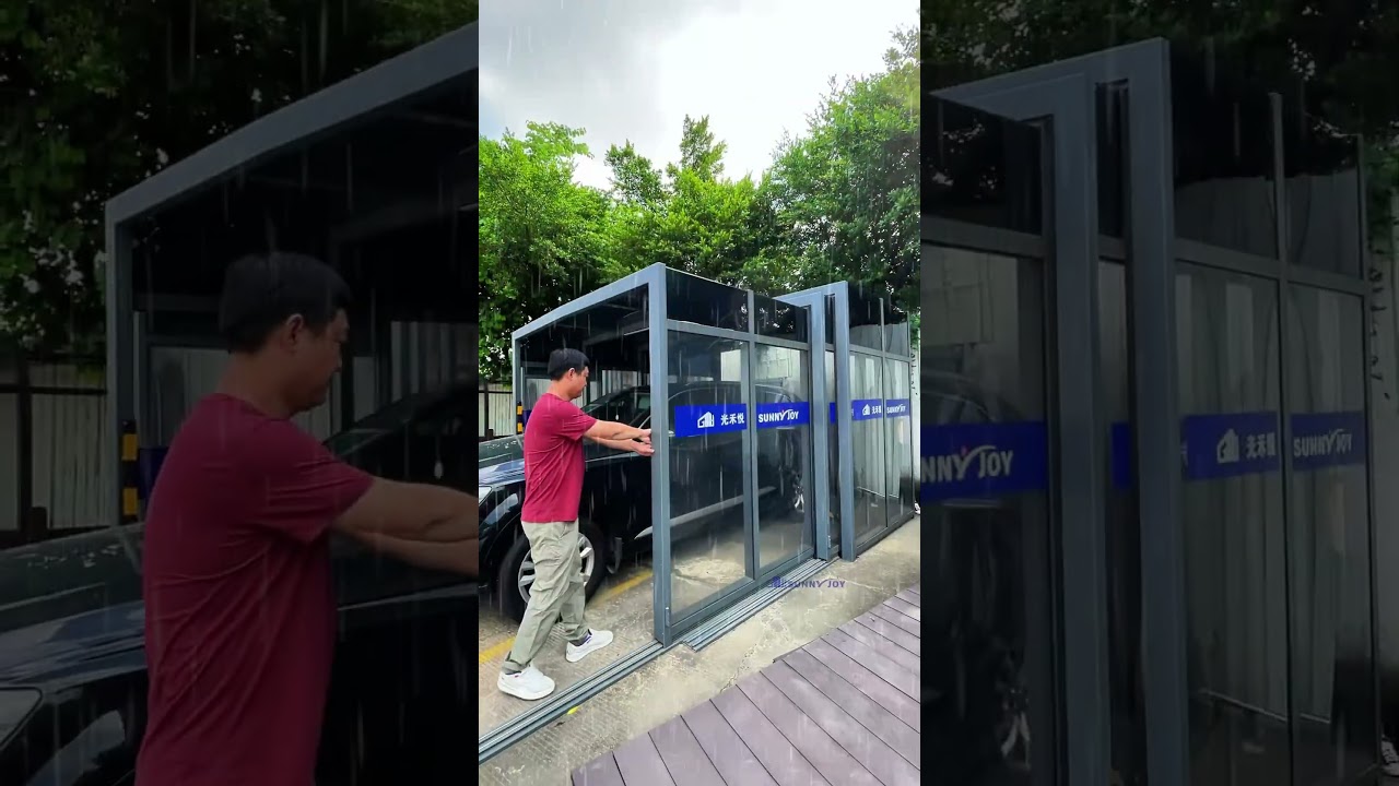 Perfect foldable garage for home 🏠 🚗#aluminum #mobilegarage #PC #electric #carport #foryou #car
