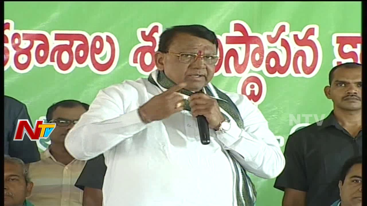 Minister Pocharam Srinivas Reddy Speech at Agriculture College Laying Event | Sircilla | KTR | NTV