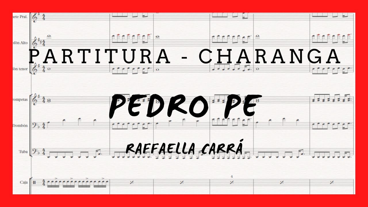CHARANGA| PEDRO PE Raffaella Carra - Partituras