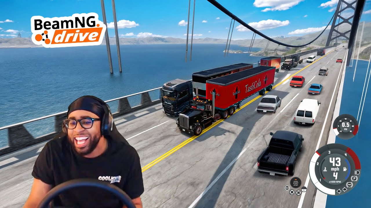 This might be my most chaotic trucking video ever lmaooo | BeamNG.Drive