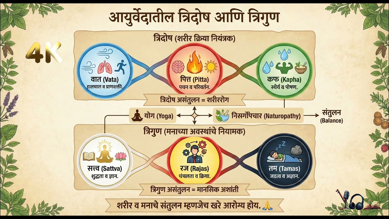 आयुर्वेद का Tridosha & Triguna Explained | त्रिदोष और त्रिगुण का अर्थ, लक्षण @MIRACLE-DIGITAL-GURU 