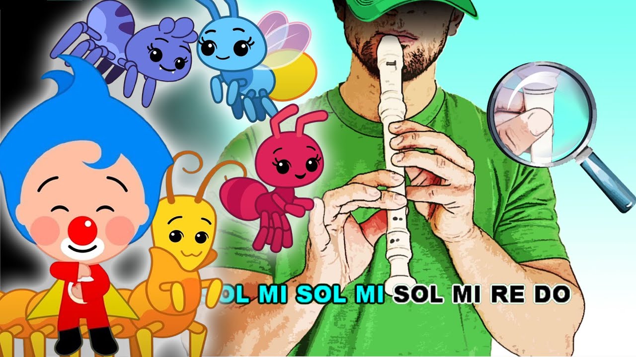 Los Insectos Son Chiquitos - Plim Plim | Flauta Fácil | Tutorial | Cover | Karaoke