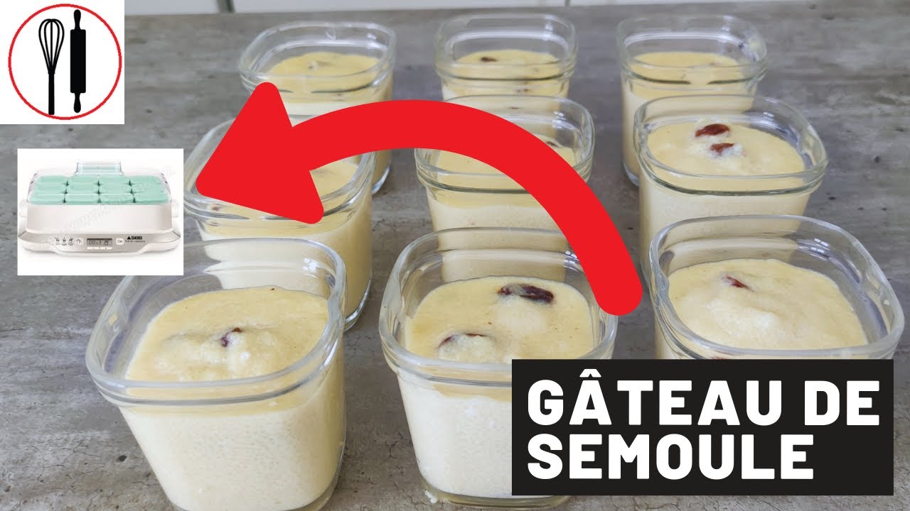 gâteau de semoule a la yaourtiere