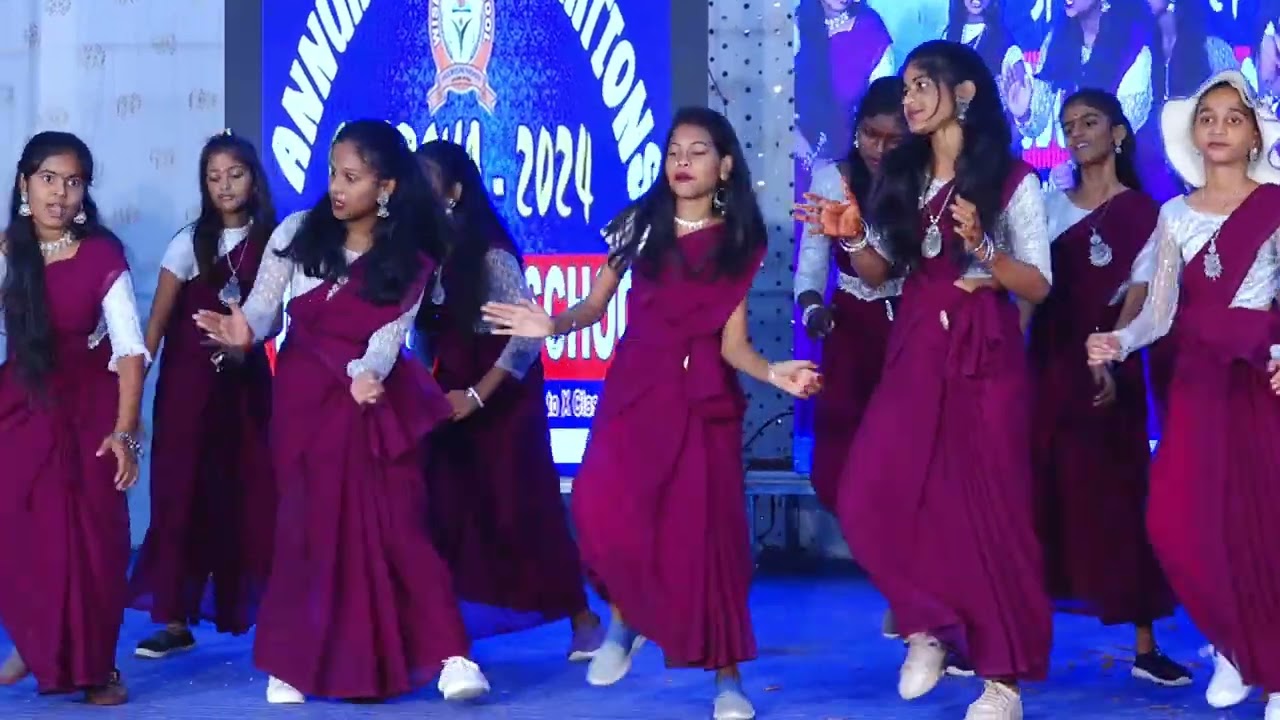 Sparsha 2024 Annual day celebrations,7th class girls dance performance.