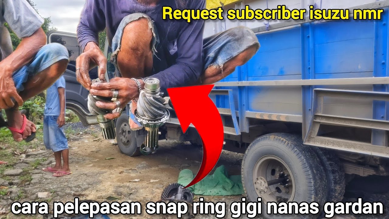 Isuzu nmr‼️cara melepas snap ring gigi nanas #isuzuelf #circlip #gardan 