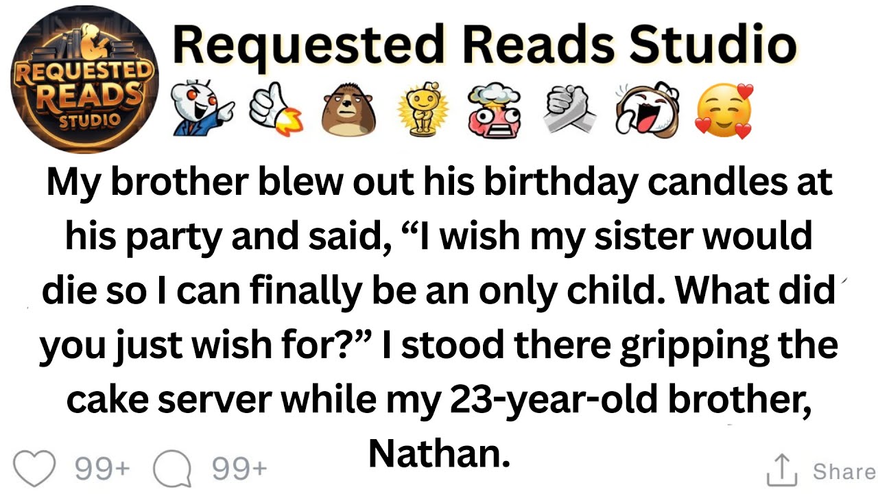 [FULL STORY] My brother blew out his birthday candles at his party and said.