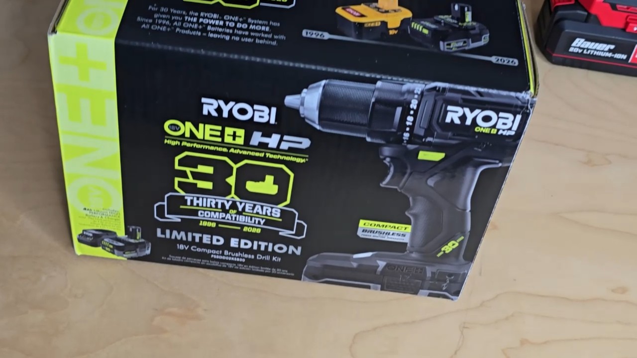 Ryobi Unboxing 30 Year anniversary drill
