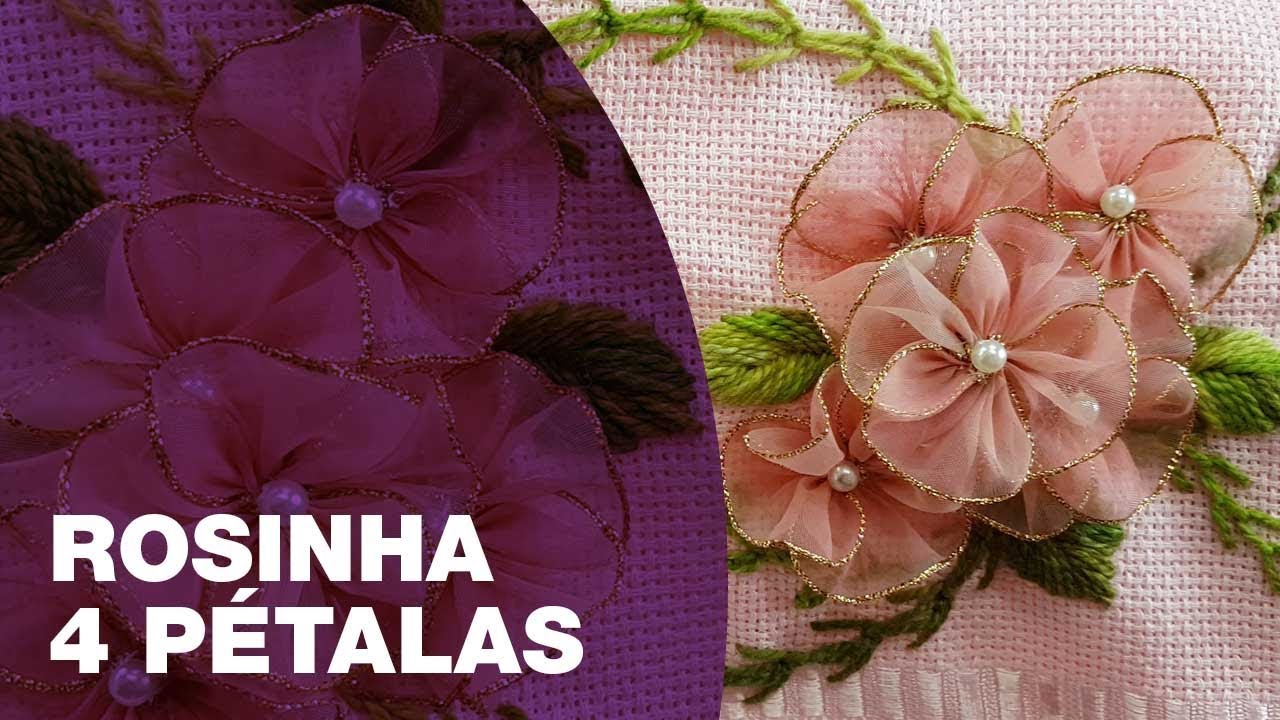 TOALHA COM ROSINHA 4 PÉTALAS-PROFESSORA ENEDINA