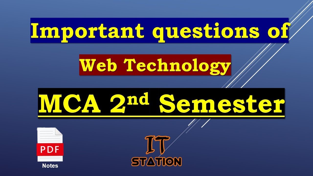 web technology important questions of MCA second semester 2025