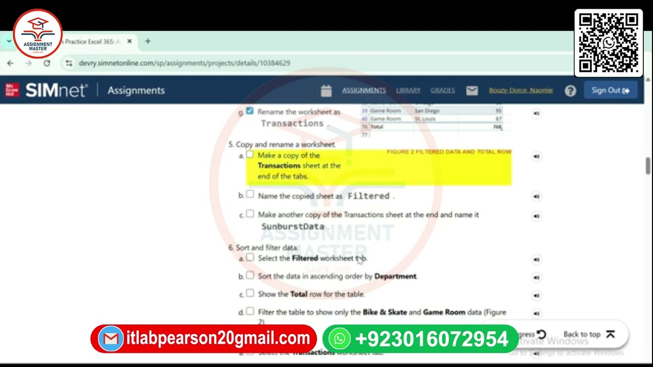 In Practice Excel 365: Application Capstone Project 2|SIMnet|Application Capstone Project 2