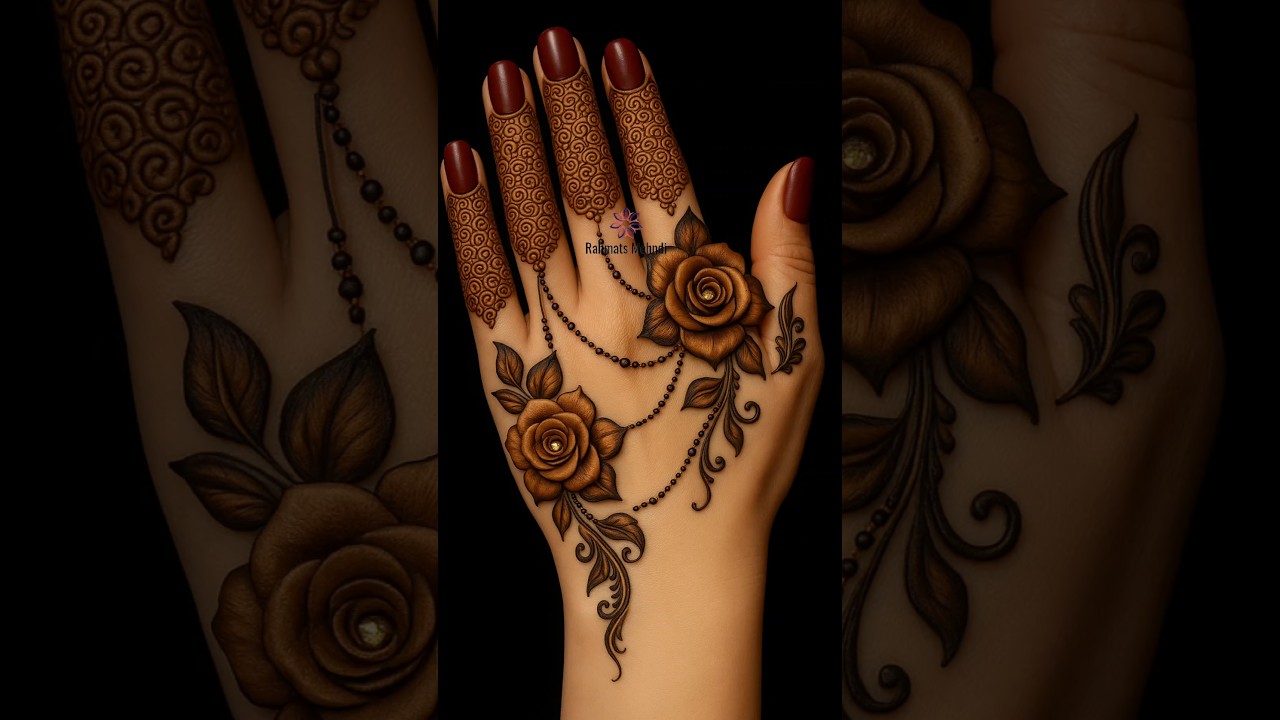 New stylish floral back hand mehndi design|easy & simple mehndi design|mehandi ka design|mehndi