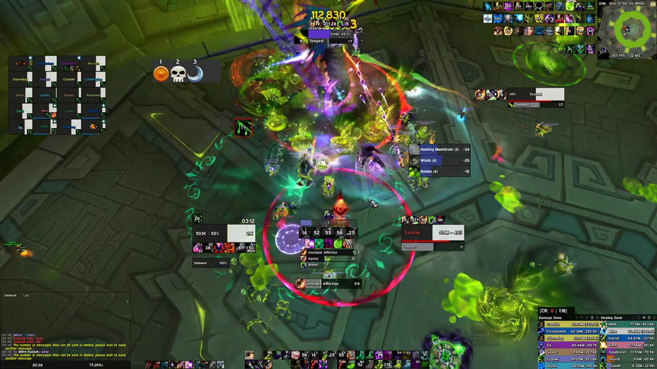 FatSharkYes vs Mythic Sszorak - Warlock PoV