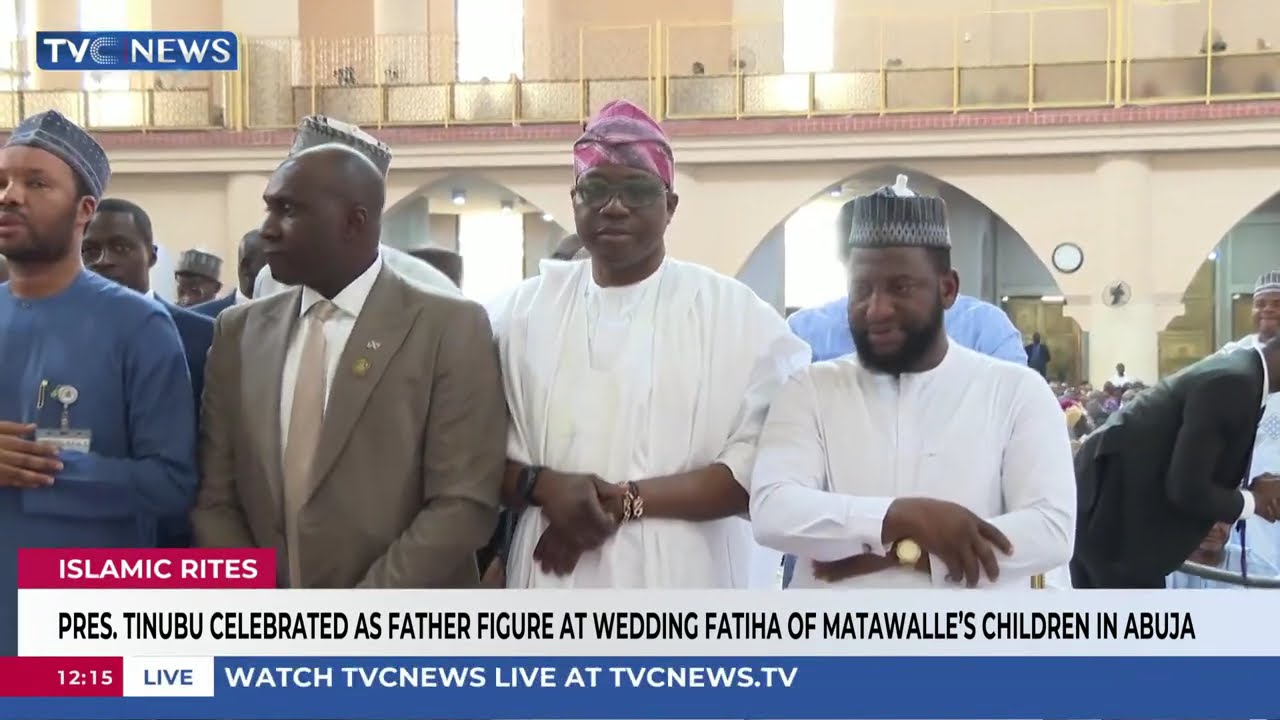 Pres. Tinubu Celebrated As Father Figure At Wedding Fatiha Of Matawalle's Children In Abuja