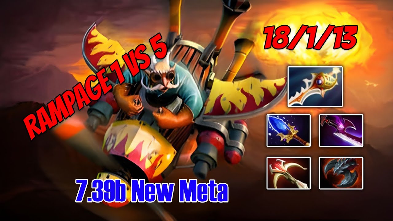 INSANE Gyrocopter Rampage! | Dota 2 Gameplay Patch: 7.39b