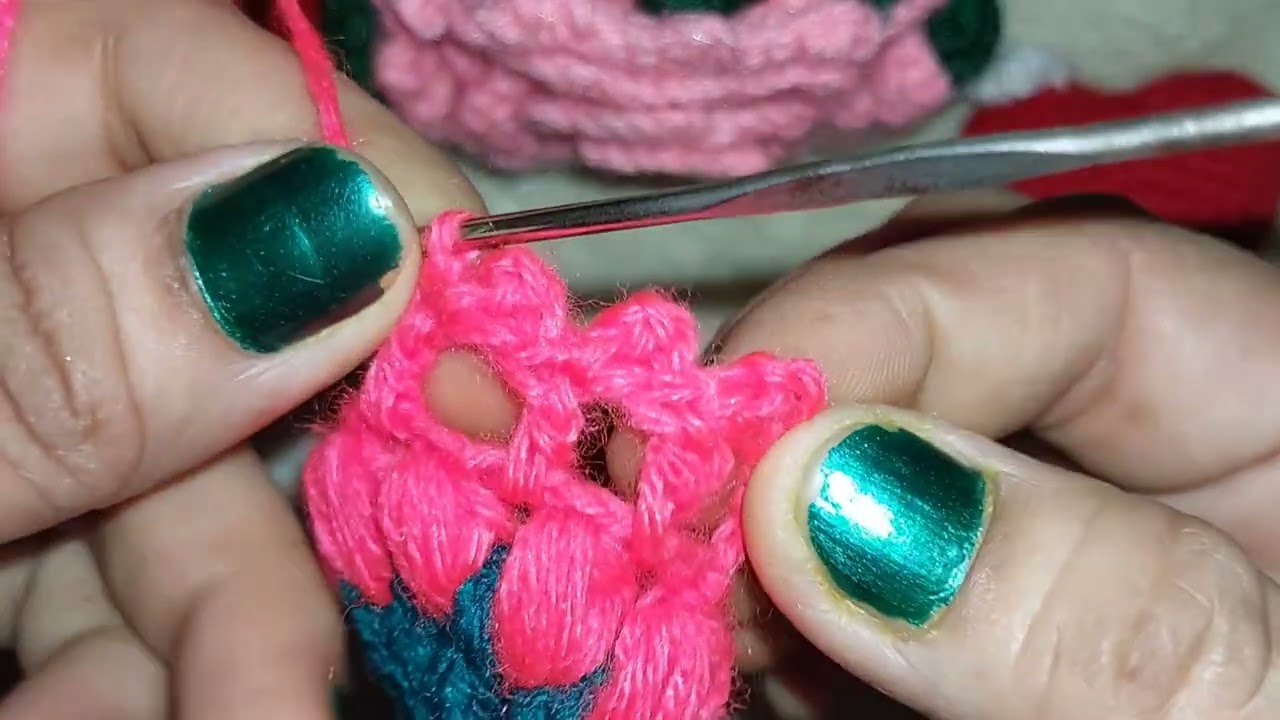  Crochet flower keychain/ how to make crochet flower keychain 