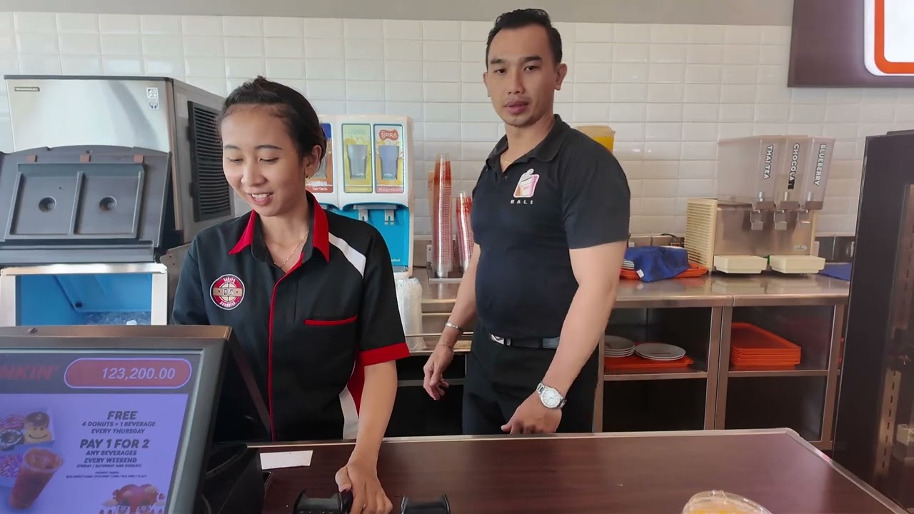 Visiting Dunkin Donuts in Bali!