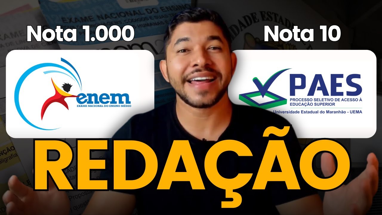 Diferen&ccedil;as entre as REDA&Ccedil;&Otilde;ES UEMA x ENEM