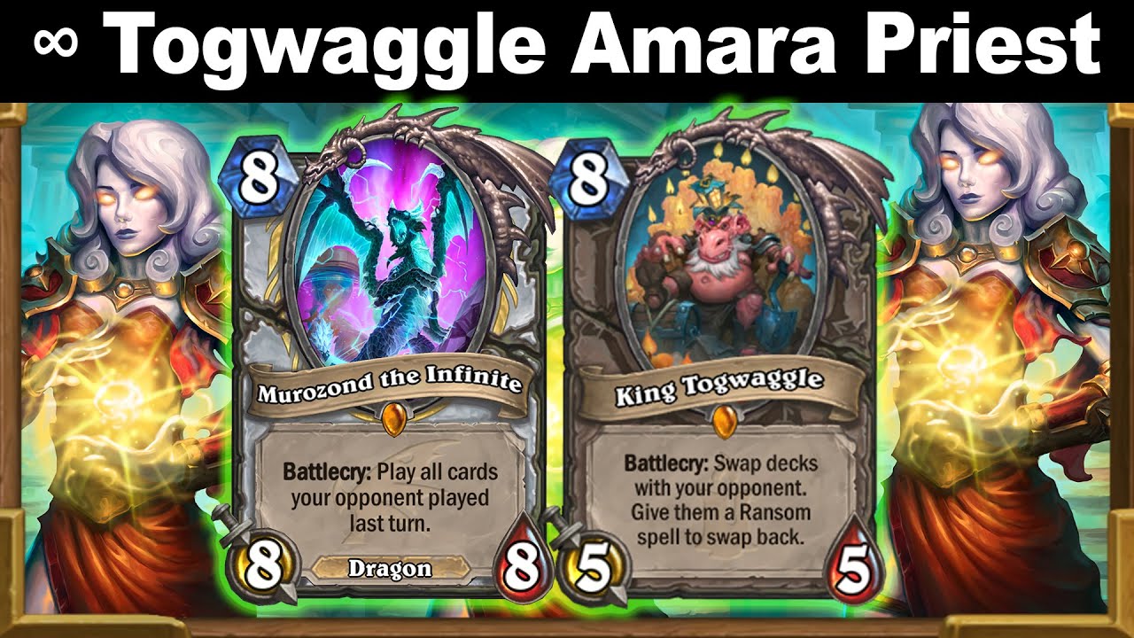 BROKEN Togwaggle DECK Thief Priest Infinite Amra 40 HP Hero Fractured in Alterac Valley| Hearthstone