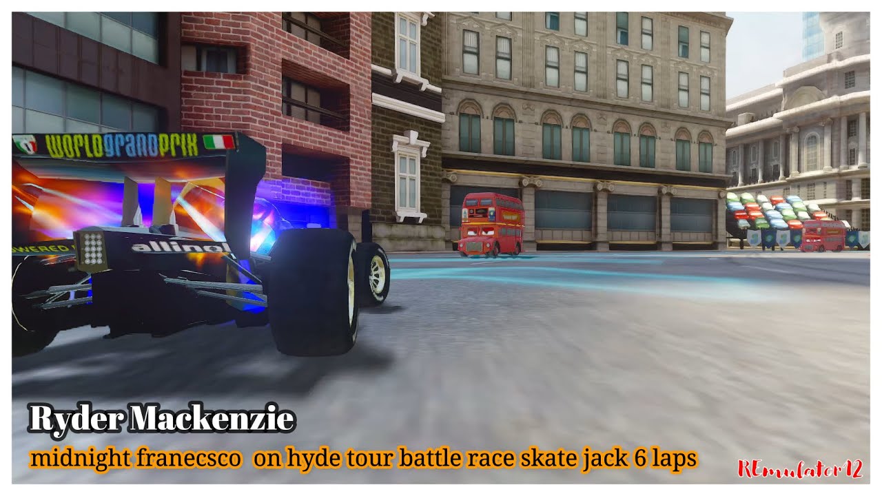 Cars 2 The Video Game | Midnight Francesco - Battle Race (Skate Jack) | Hyde Tour 6 Laps