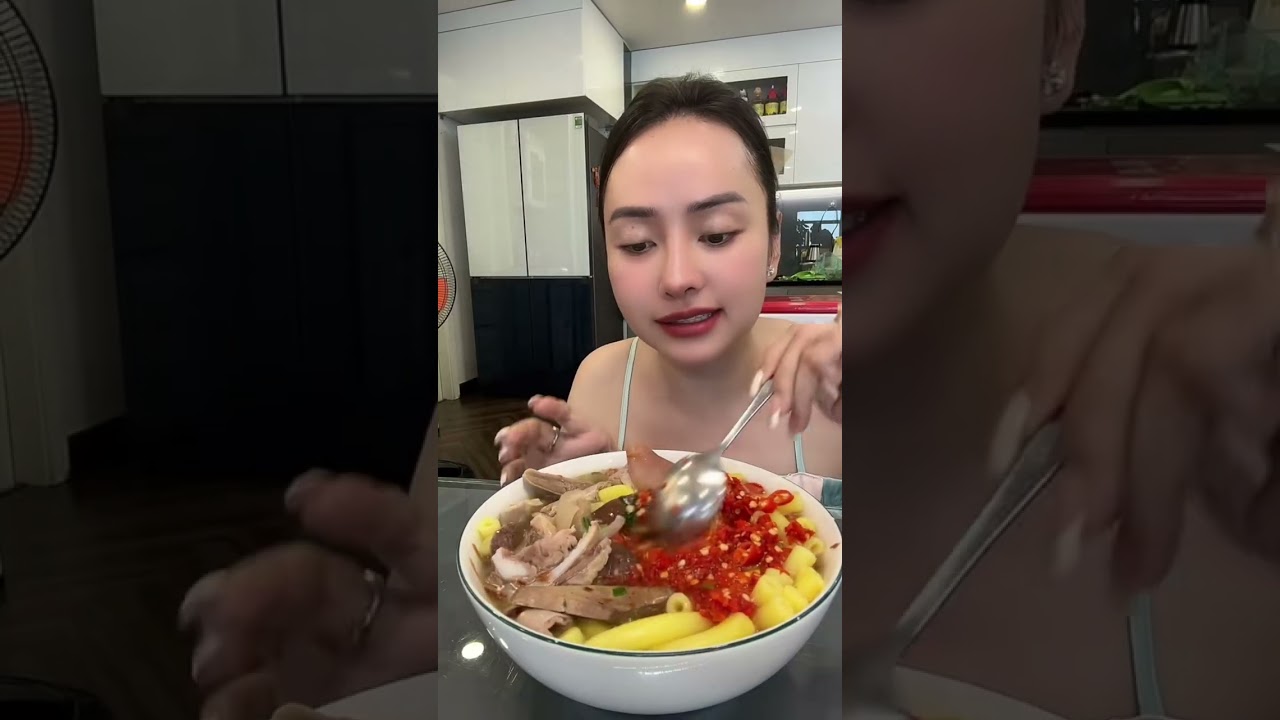 Mời mọi người Mukbang Hủ Tiếu Gỏ, Nuôi Giò Neo, Bún Riêu Da Heo với em nghen