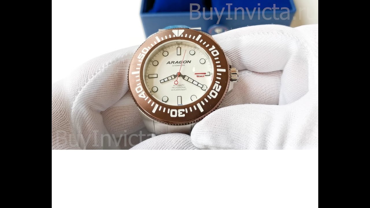 Aragon Divemaster II Brown Bezel 50mm Automatic Men's Watch | Часы Арагон Механические Мужские 50мм