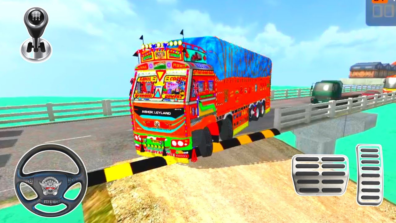 💥Ashok Leyland 14 Wheeler Truck Speed Breaker Off Road | BUSSID Gameplay