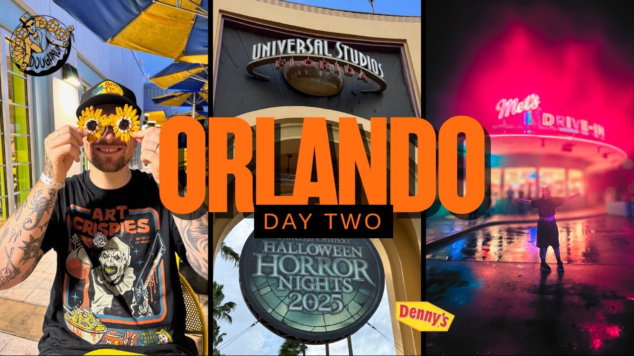 ORLANDO FLORIDA VLOG | HALLOWEEN HORROR NIGHTS ❤️‍🔥 | DENNYS ☕️ | DAY 2 🖤