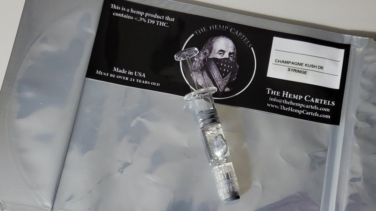 The Hemp Cartels Champagne Kush D8 Dab Syringe! 🍾