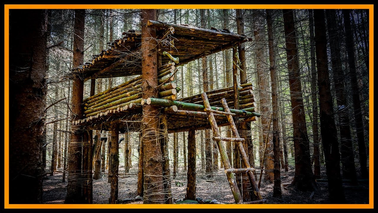 Bushcraft Camp [S03/E02] Ausbau und Leiter- Lagerbau Outdoor Shelter