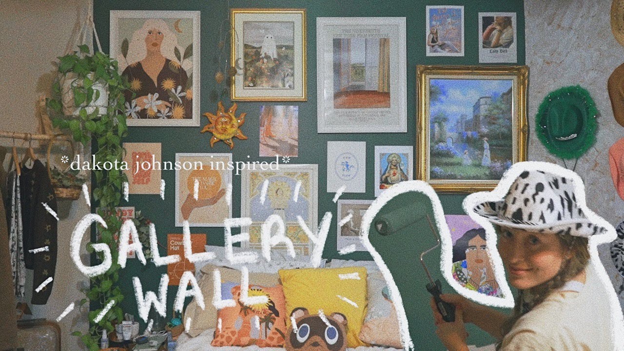 diy maximalist gallery wall | green & pinterest inspired