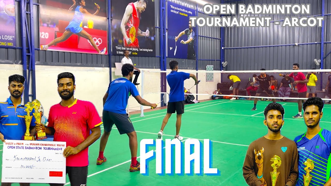 FINAL - KALAIARASAN/MANI vs SACHIN/YOGESH || Men Doubles - Open Badminton Tournament 2023 || Arcot