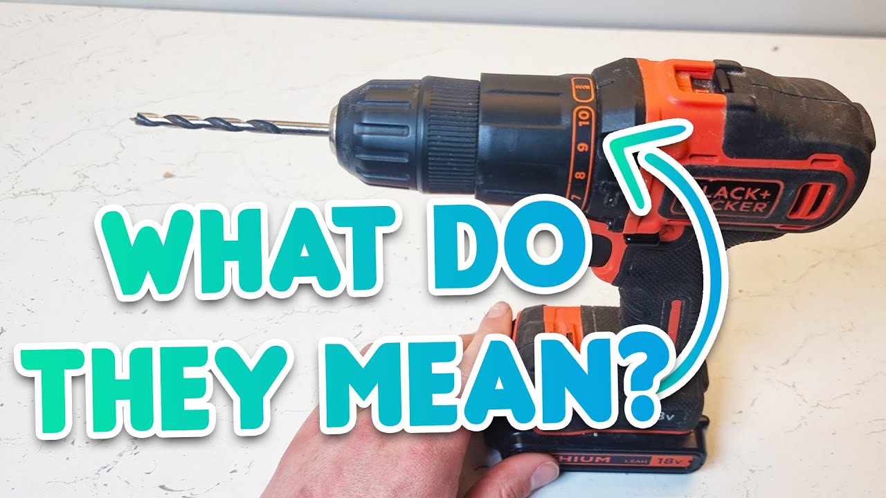 What Do The Settings On A Black & Decker Drill Mean?