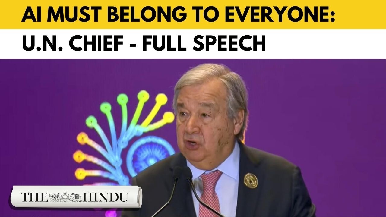 AI cannot be left to ‘whims of a few billionaires’: U.N. chief Antonio Guterres