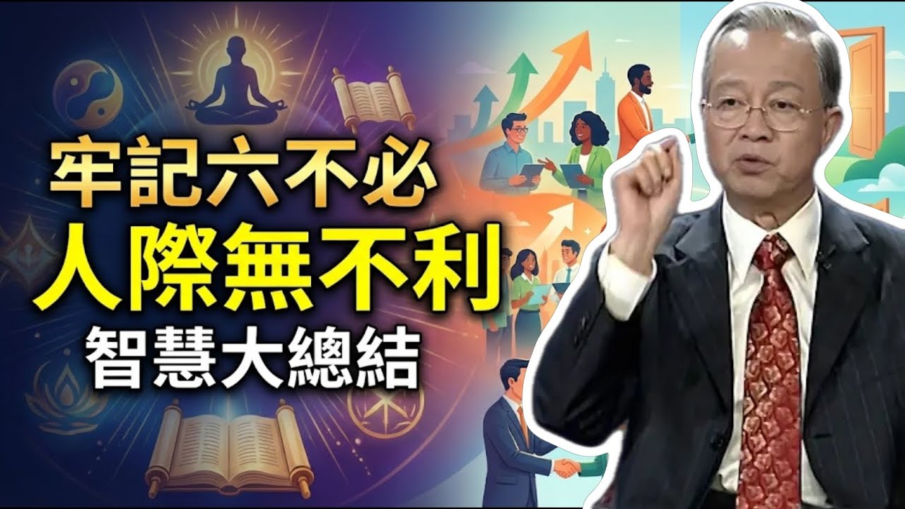 無論與誰相處，牢記這「6不必」，讓你的人際關係無往不利。#曾仕強 #易經 #人生智慧 #命理 #國學 #正能量 #處世哲學 #社交智慧 #能量管理 #修身養性 #心靈覺醒 #扎心語錄