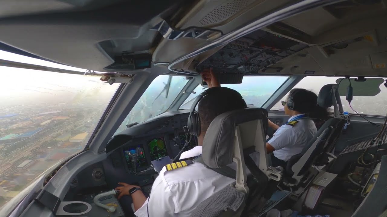Rainy Arrival and Butter Landing into Dar es Salaam by First Officer Elham with Voice