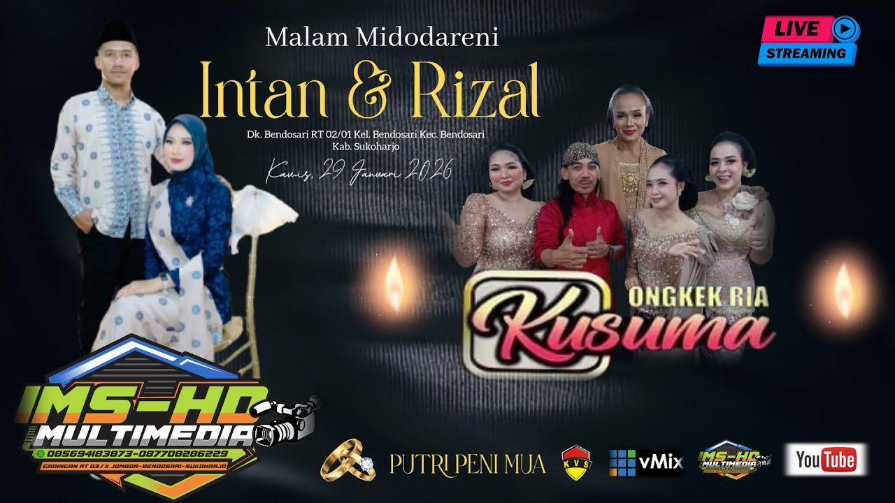 🔴📡LIVE IMS HD//MALAM MIDODARENI INTAN & RIZAL//KARAWITAN KUSUMA//PUTRI PENI MUA//BIGTOP SOUND SYSTEM