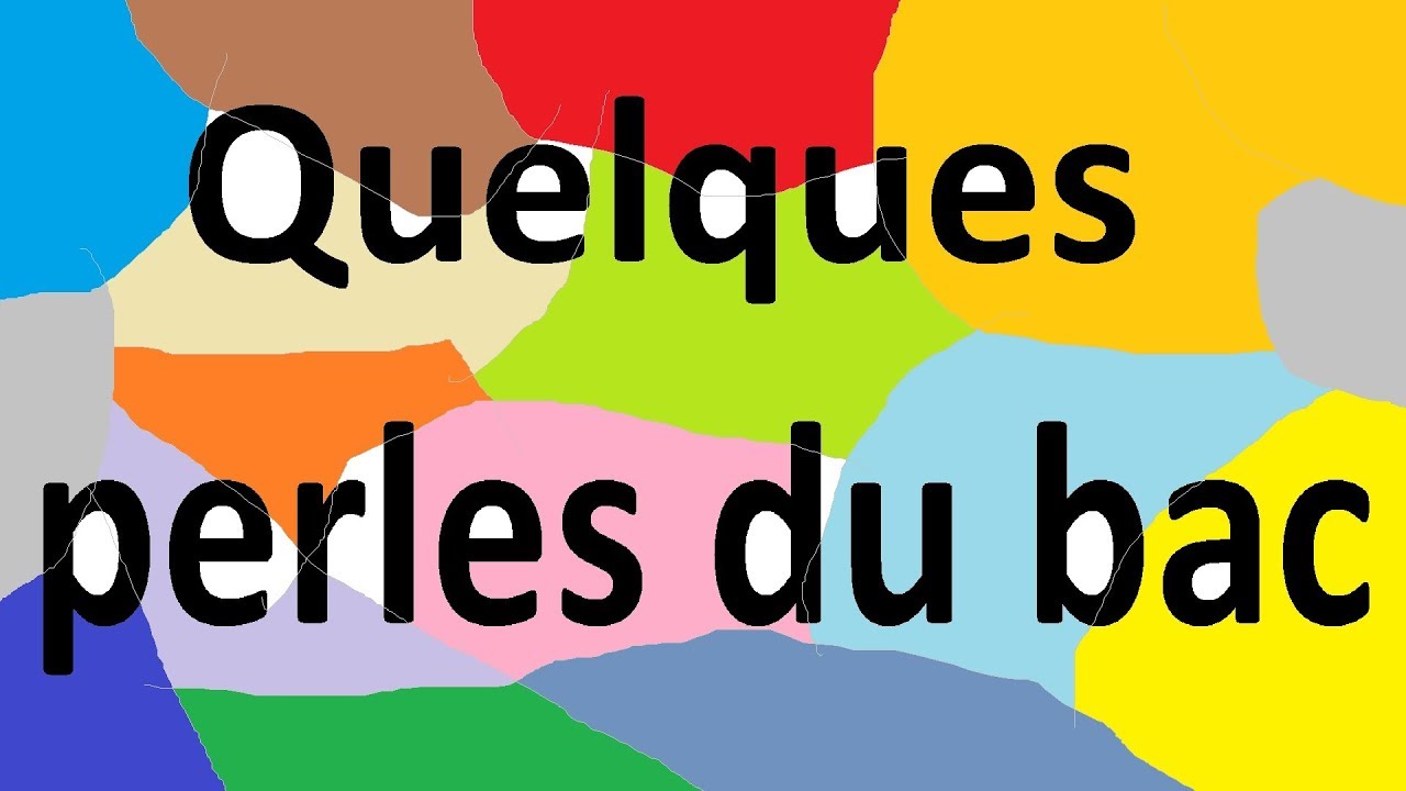Quelques perles du bac