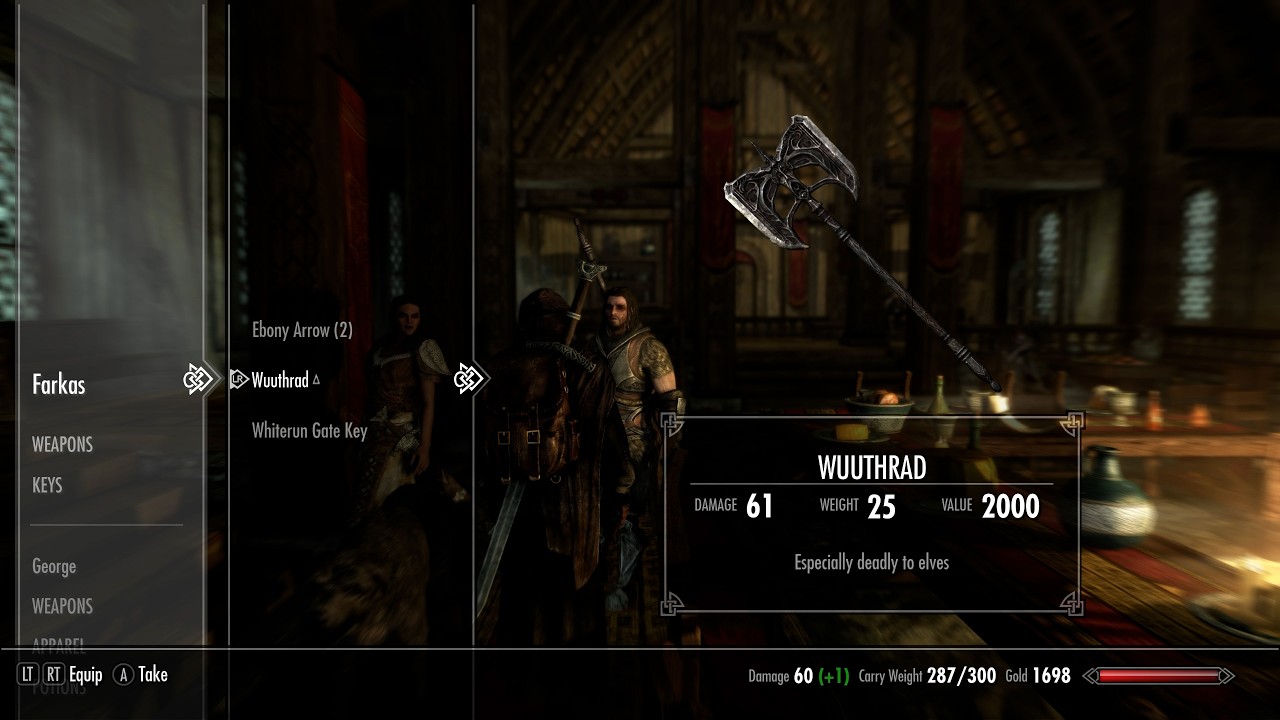 Skyrim Anniversary Edition Episode 89: Farkas the Honorable, wielder of Wuuthrad