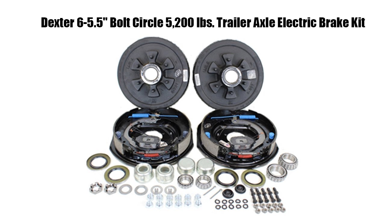 Southwest Wheel Dexter 6-5.5" Bolt Circle 5,200 lbs. Trailer Axle Electric Brake Kit
